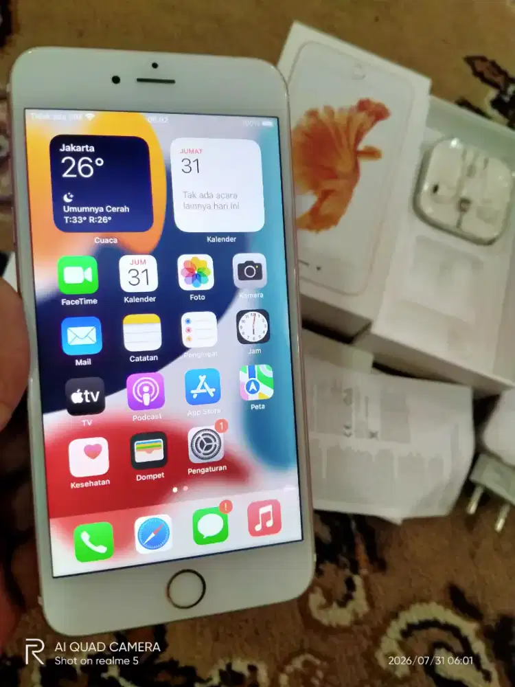 iPhone 6s plus (64gb) segel fulset no minus mulus,bh 100 %.pas