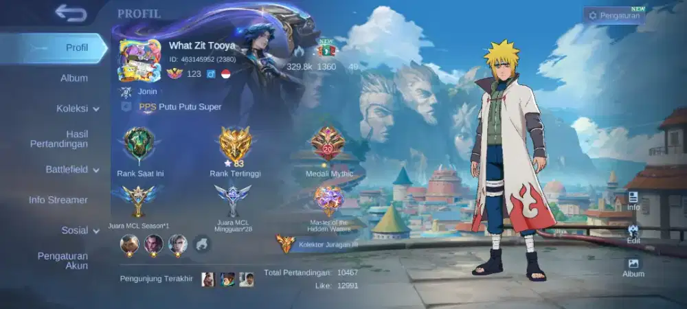 Jual akun mobile legends