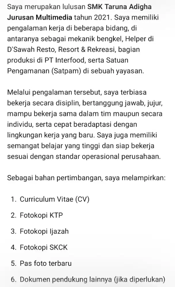 Mencari lowongan kerja
