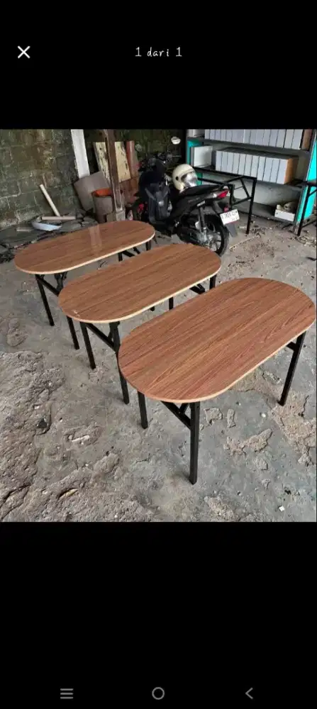 Meja lipat meja bongkar pasang meja portable