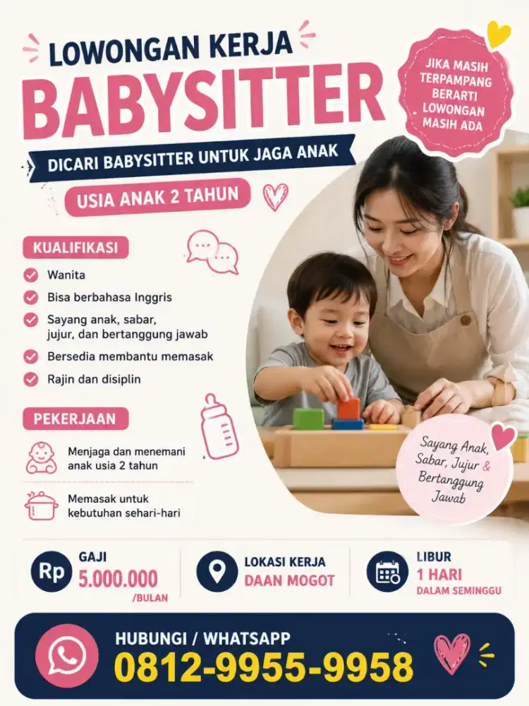Baby sister jaga anak umur 2 tahun