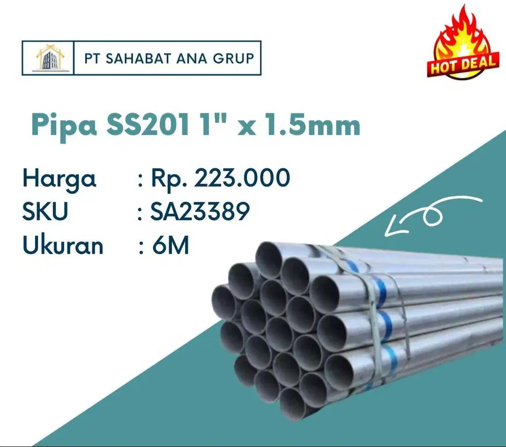 Pipa SS201 1 x 1.5mm
