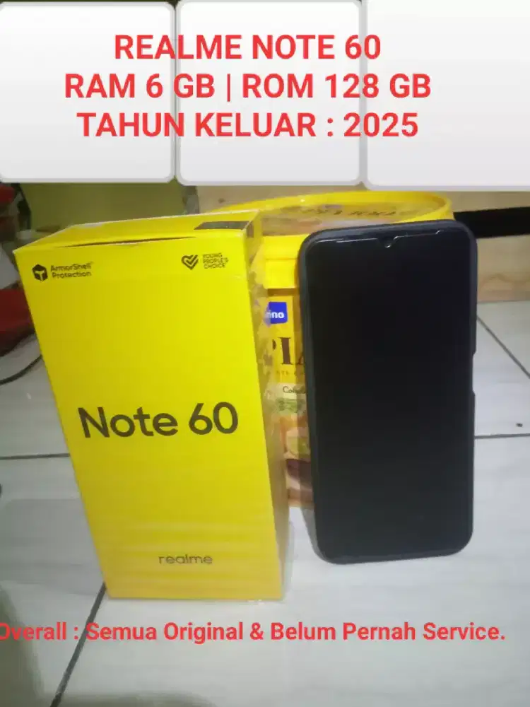 REALME NOTE 60 RAM 6Gb/128GB | 5000 mAh | KONDISI 95% | TERBIT 2025