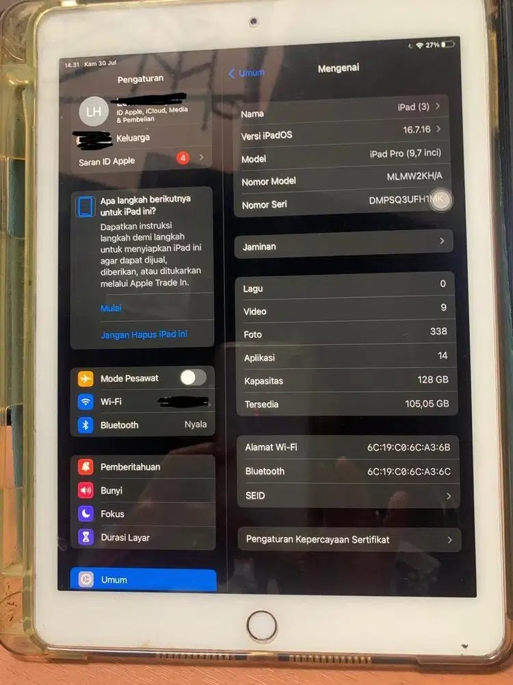 Ipad pro 9.7 inch 128gb wifi only