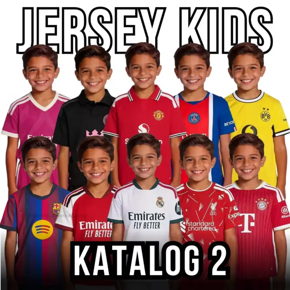 Setelan jersey bola anak club negara premium
