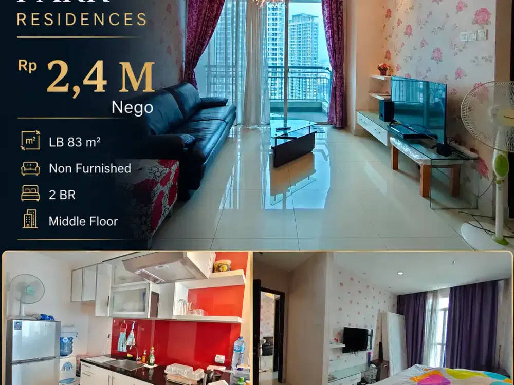Dijual Cepat Apartemen Central Park 2BR Harga Murah Lokasi Strategis Jakarta Barat