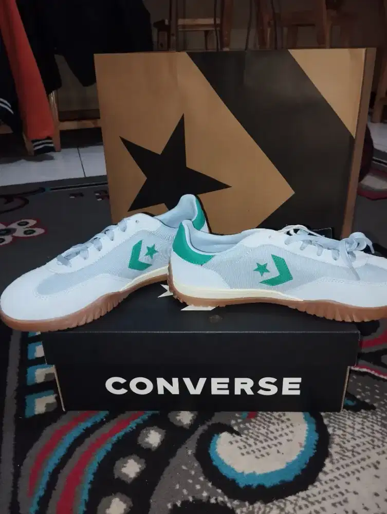 Sepatu Converse Run Star Trainer Hijau Tosca Size 41 NEW