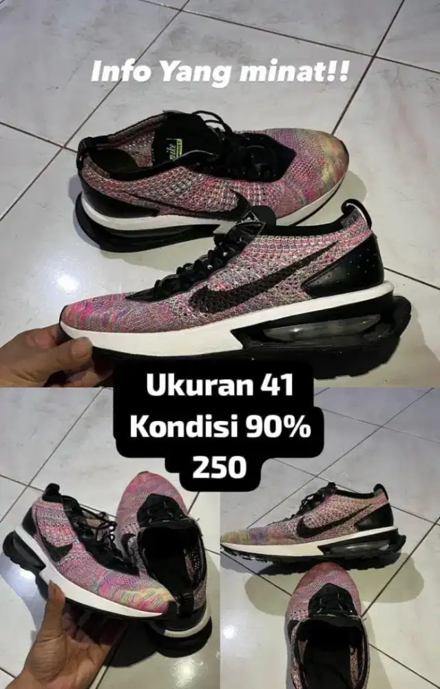 Di jual pemakaian pribadi sepatu. Nike Flyknit Original size 41, 90%
