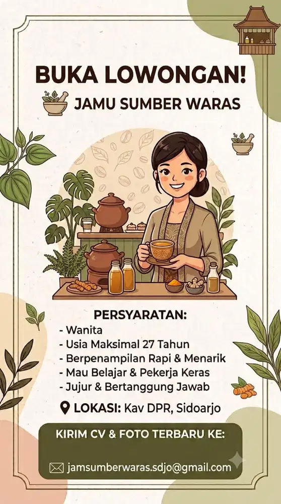 Cari pengawai yg mau kerja