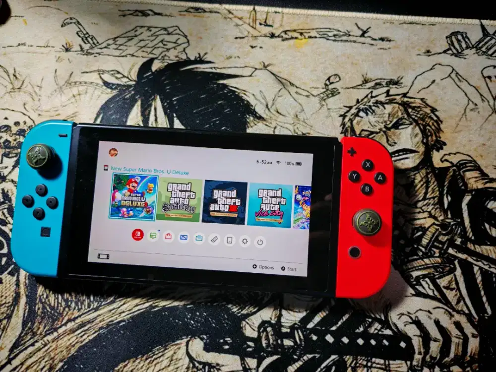 Nintendo Switch V2. Kondisi mulus normal original bonus mario deluxe
