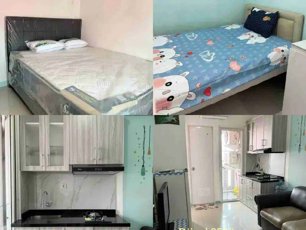 apartemen green pramuka 2 BR furnish include pajak cempaka putih jakpus