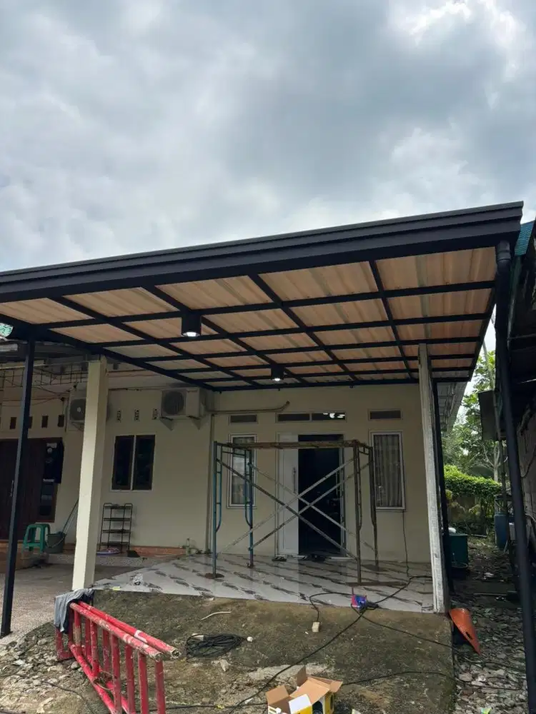Pemasangan kanopi minimalis