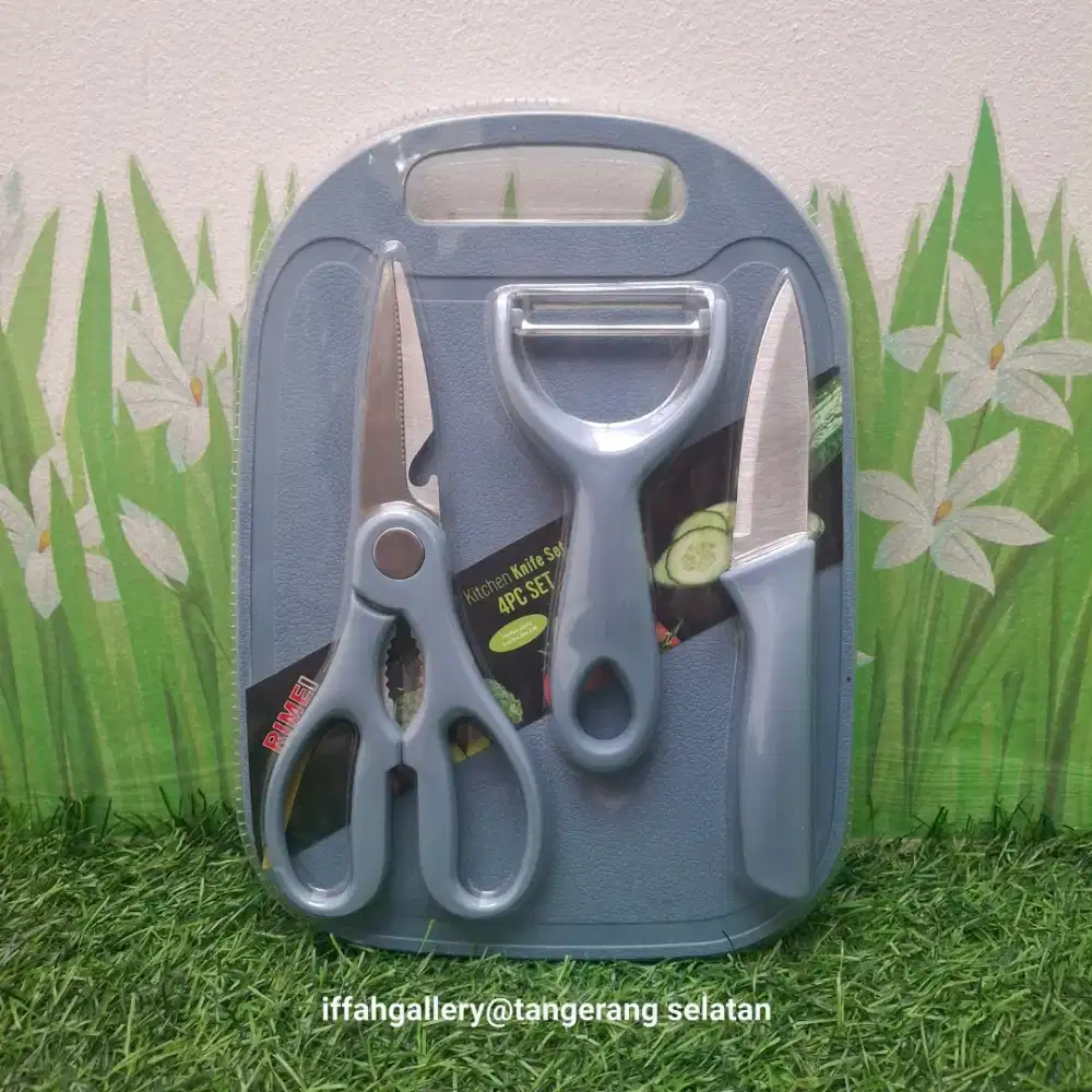 Kitchen Knife Set Lengkap Talenan Siap Pakai