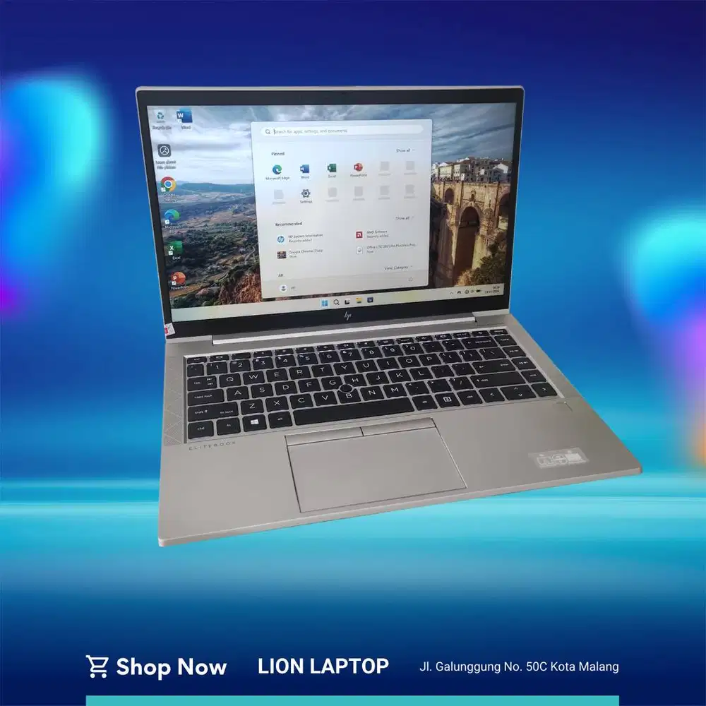 RAM 16GB Ryzen 5 SSD 256GB Slim Alumium HP Elitebook 845 G7 [31|07]