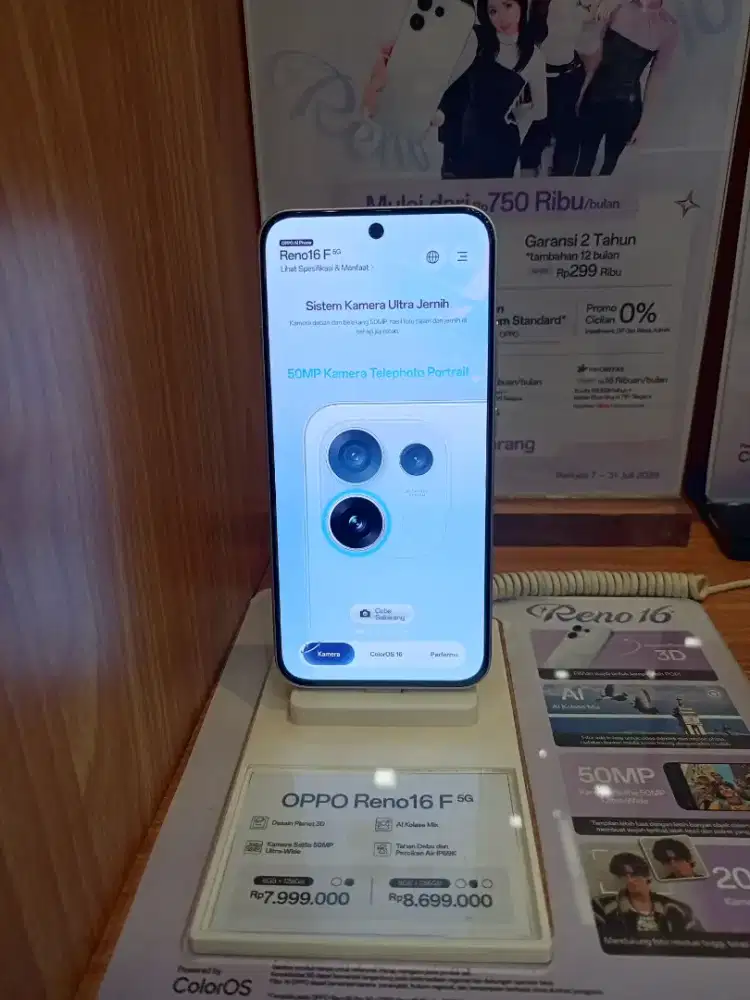 CICILAN RINGAN BUNGA 0% OPPO RENO 16F 5G PAKE HOMECREDIT