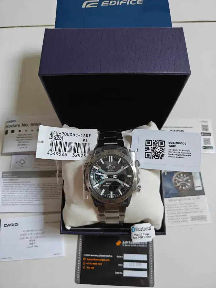 Casio Edifice ECB-2000DC-1ADF Men The Sospensione Dial Gunmetal