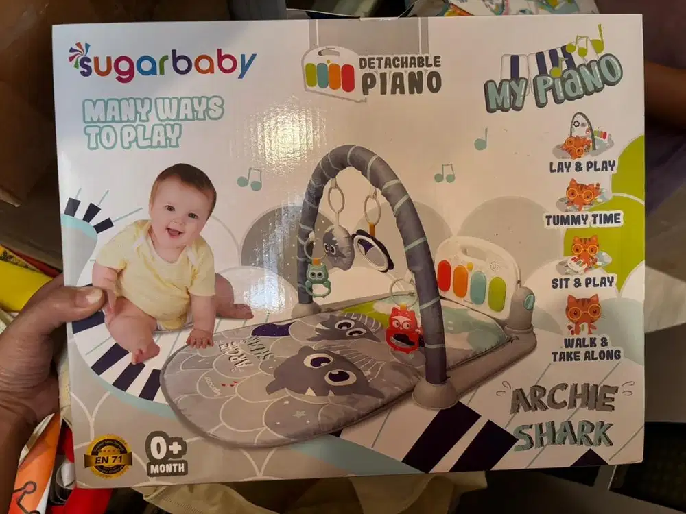 Preloved Sugar baby playmat baby gym piano (masih baru gress)
