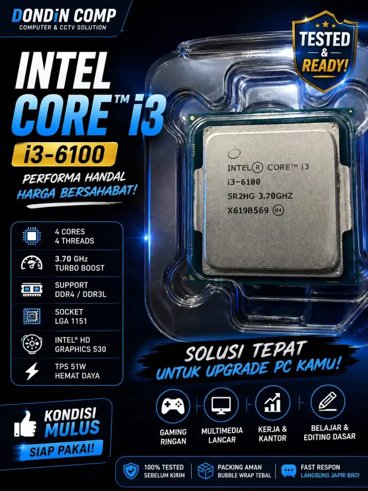 Prosesor Intel Core i3-6100 seken