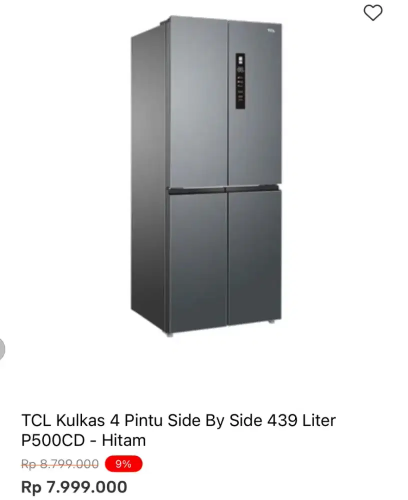 KULKAS TCL SBS 4 PINTU