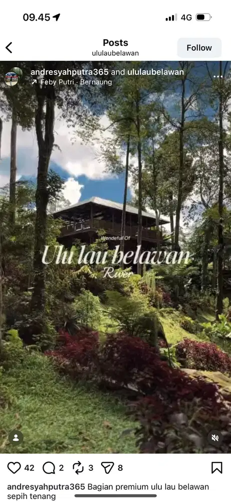 Penjaga kantin pemandian ulu lau belawan