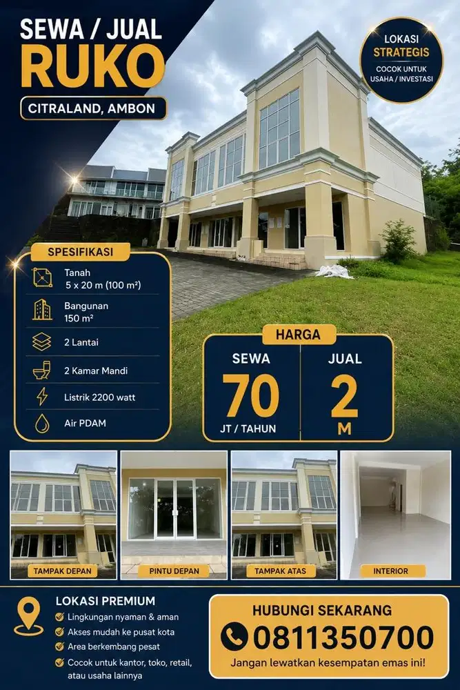 Ruko Komersial Citraland Ambon Lokasi Premium
