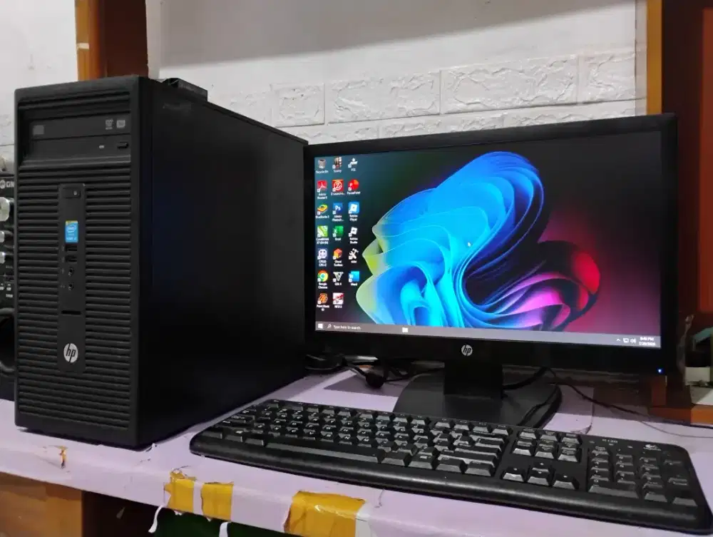 Pc gaming online / intel gen4 + ssd + ram 8gb + monitor 19inch HP