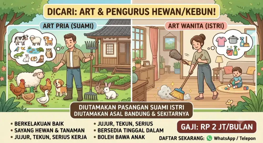 Loker ART pria dan wanita