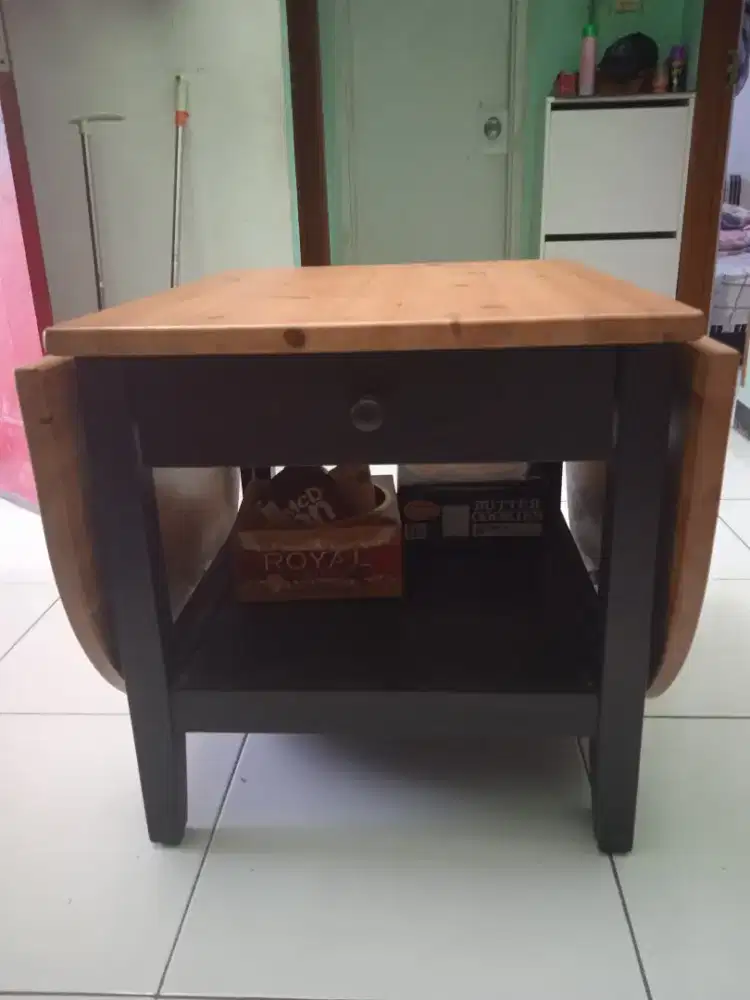 Meja kayu pinus lipat ikea