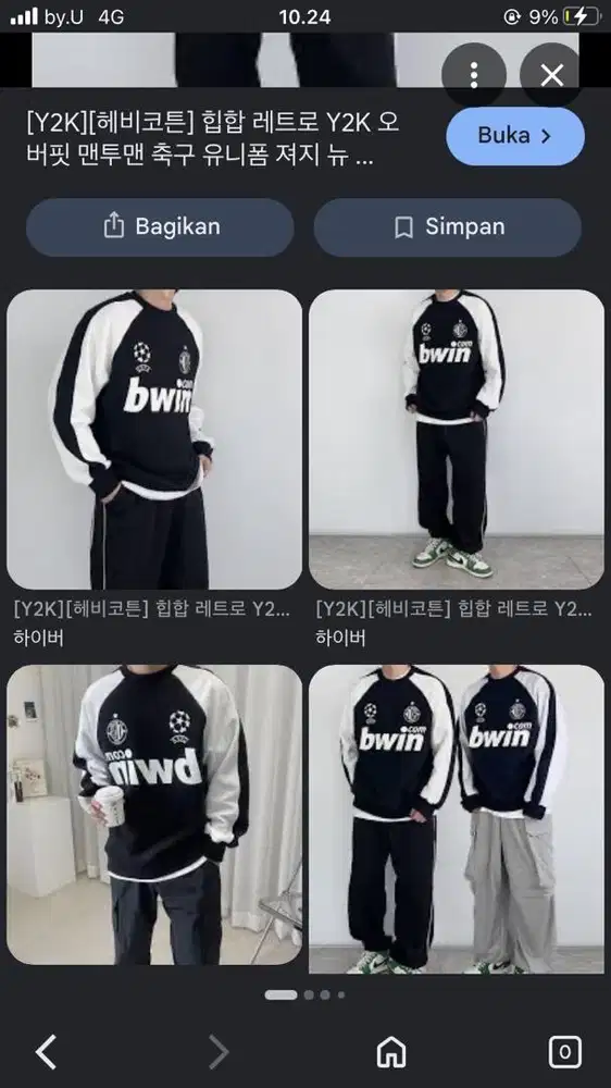 dijual crewneck AC MILAN vintage