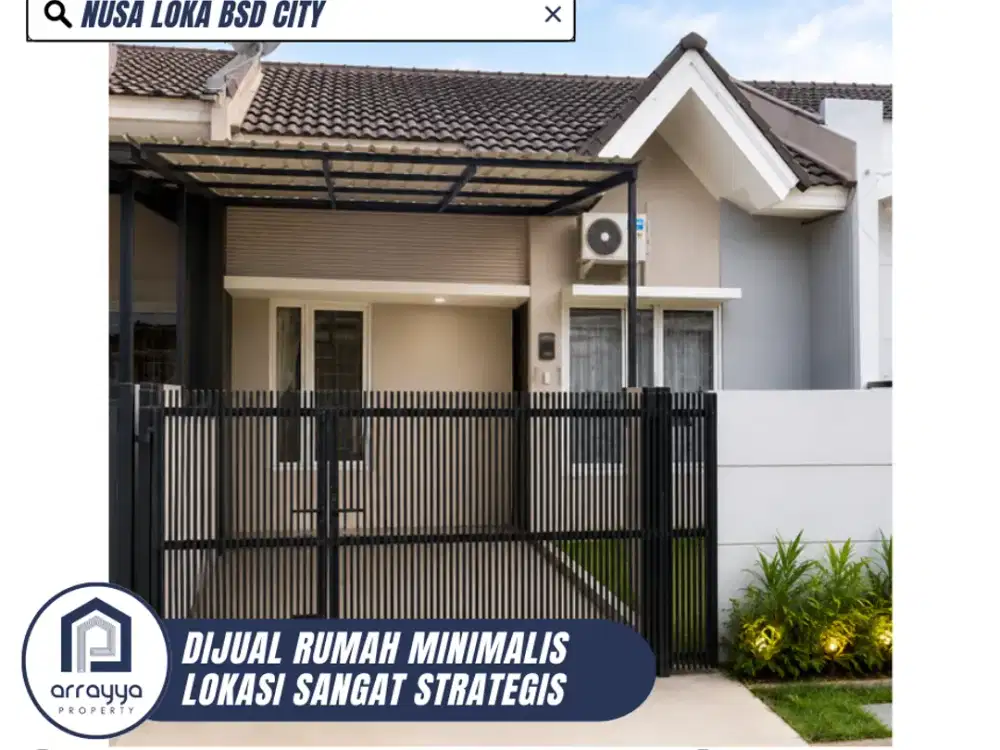 DIJUAL RUMAH CANTIK MINIMALIS SIAP HUNI DI NUSA LOKA BSD (MDB34)