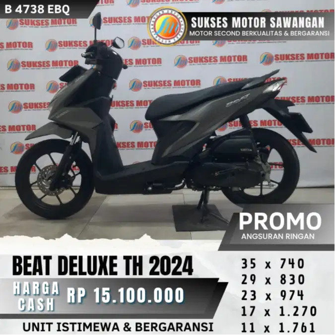 CASH KREDIT DP 700 HONDA BEAT DELUXE TH 2024 UNIT MULUS BERGARANSI
