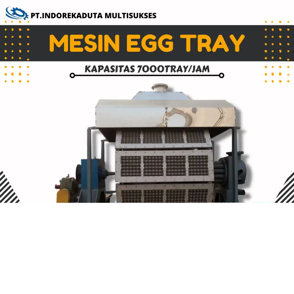 MESIN EGG TRAY KAPASITAS 7000 OTOMATIS ( SINGLE LAYER )