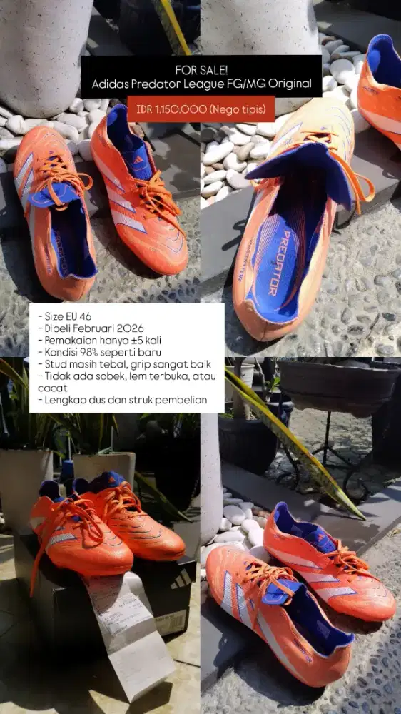 FOR SALE! ADIDAS PREDATOR LEAGUE FG/MG