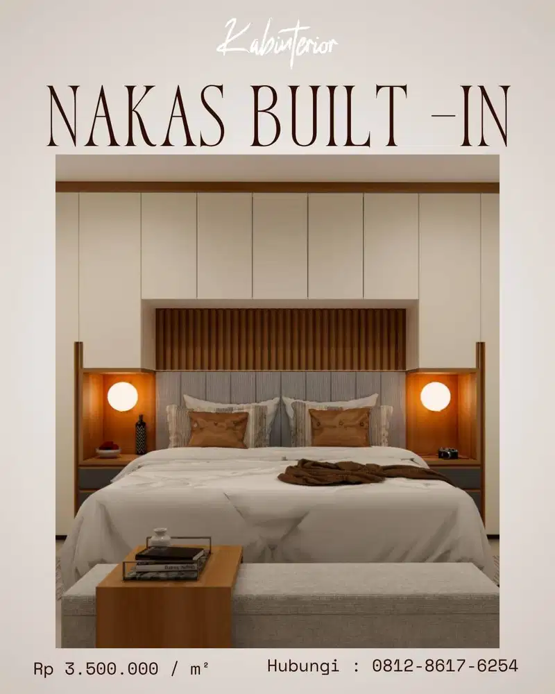 Custom Nakas Built-in Minimalist HPL Luar-Dalam