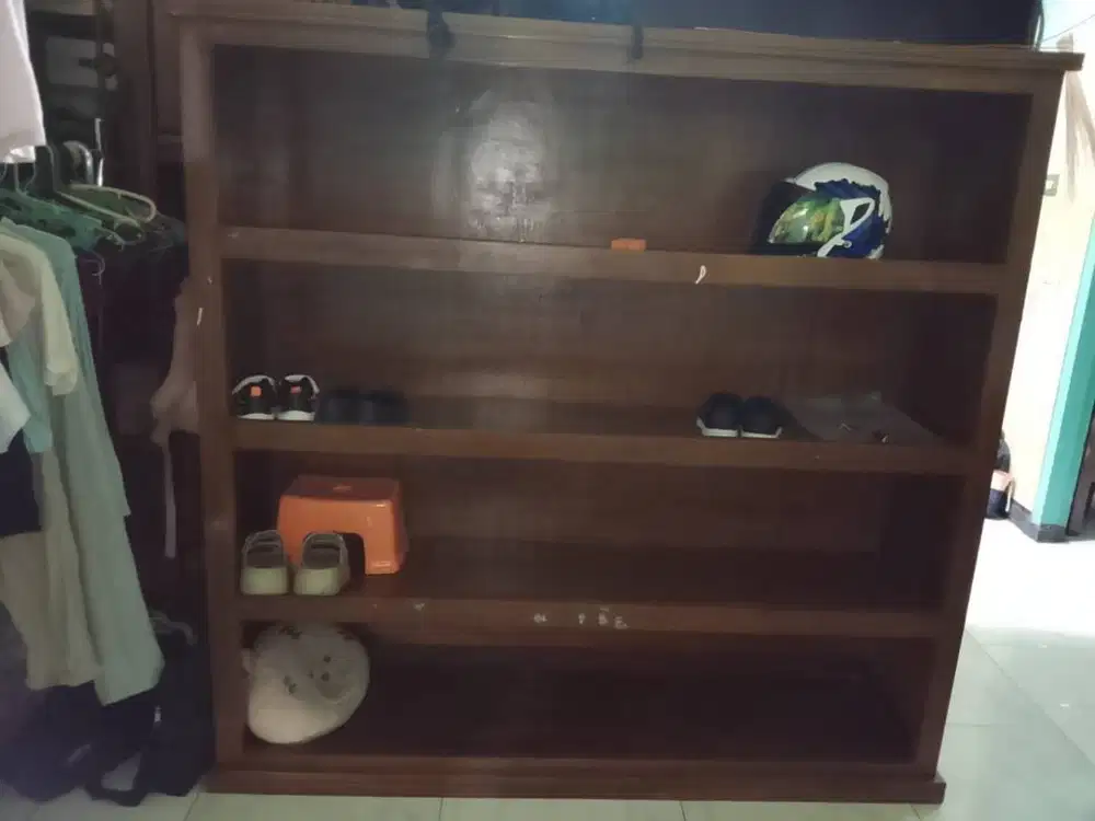 Lemari Rak kayu jati 4 susun