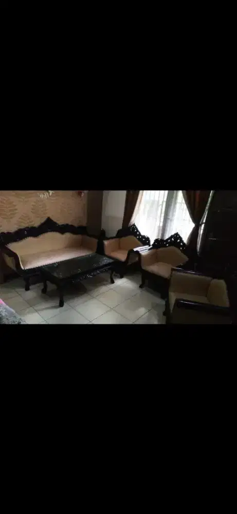 Kursi tamu set jati ukir antik