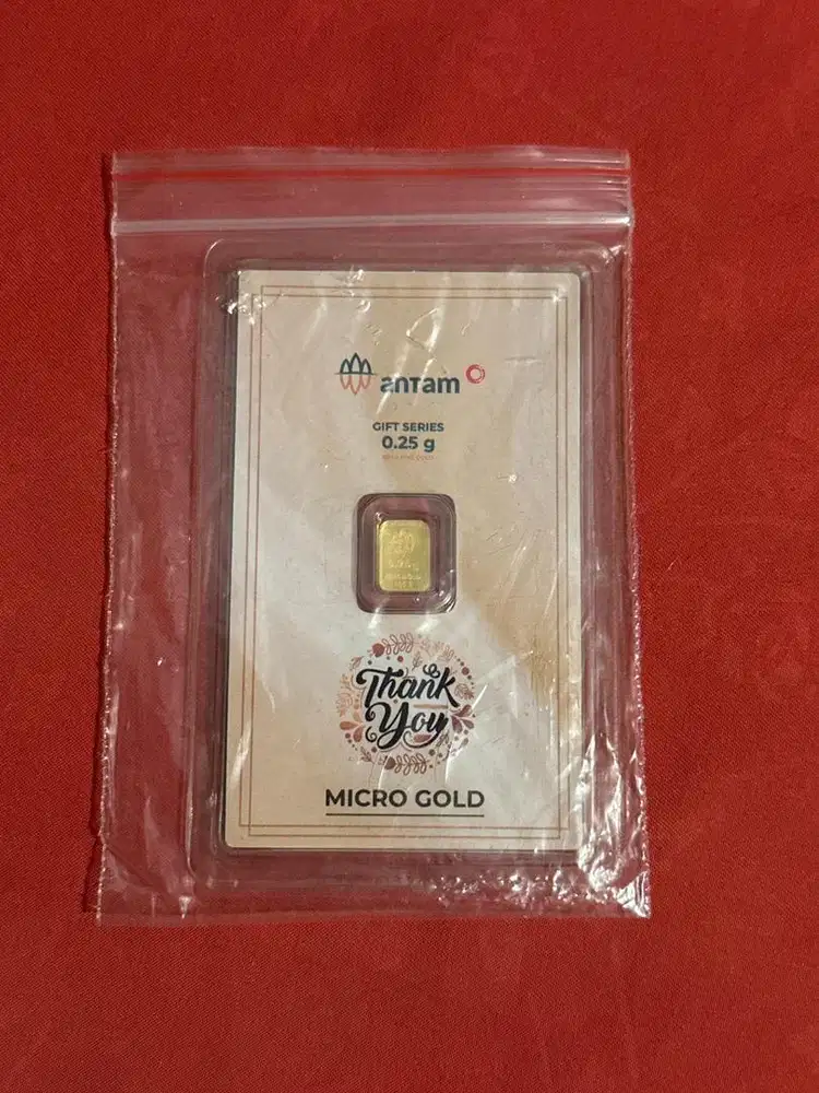 Logam mulia antam micro gold gift series 0.25g