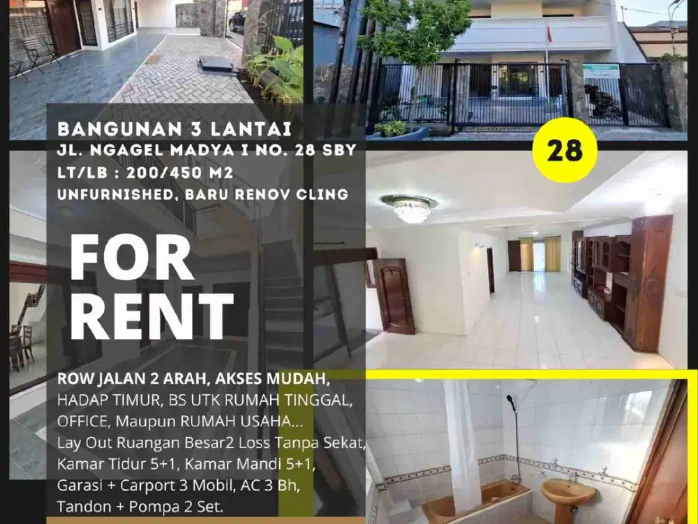 Disewakan Rumah di Ngagel Surabaya