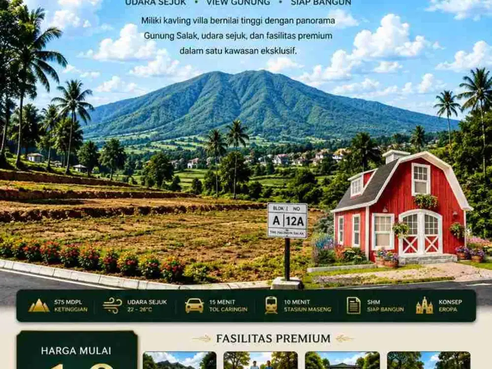 THE HALIMUN SALAK Tanah Kavling SHM Nuansa Eropa di Bogor Selatan 20 Menit TOL Cigombong 30 Menit TOL Caringin