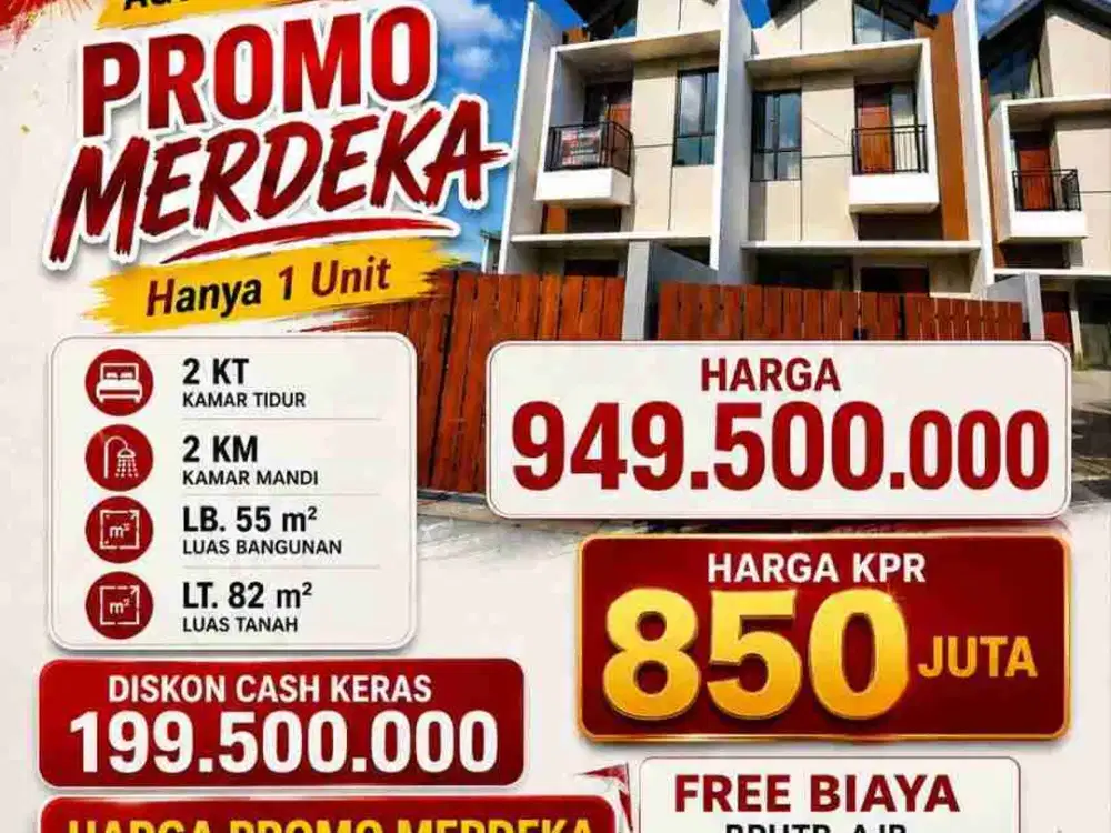 Rumah Siap Huni 2 Lantai SHM Dekat BSD Harga Promo 750 Juta