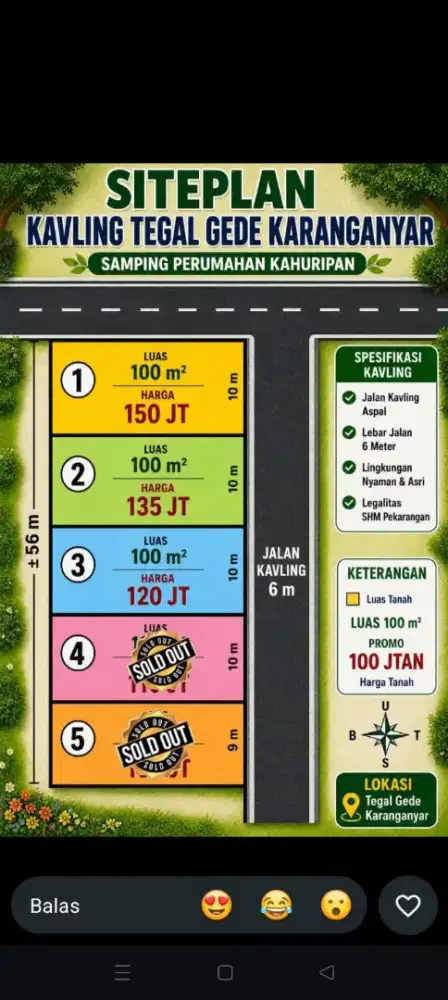 Tanah murah karanganyar