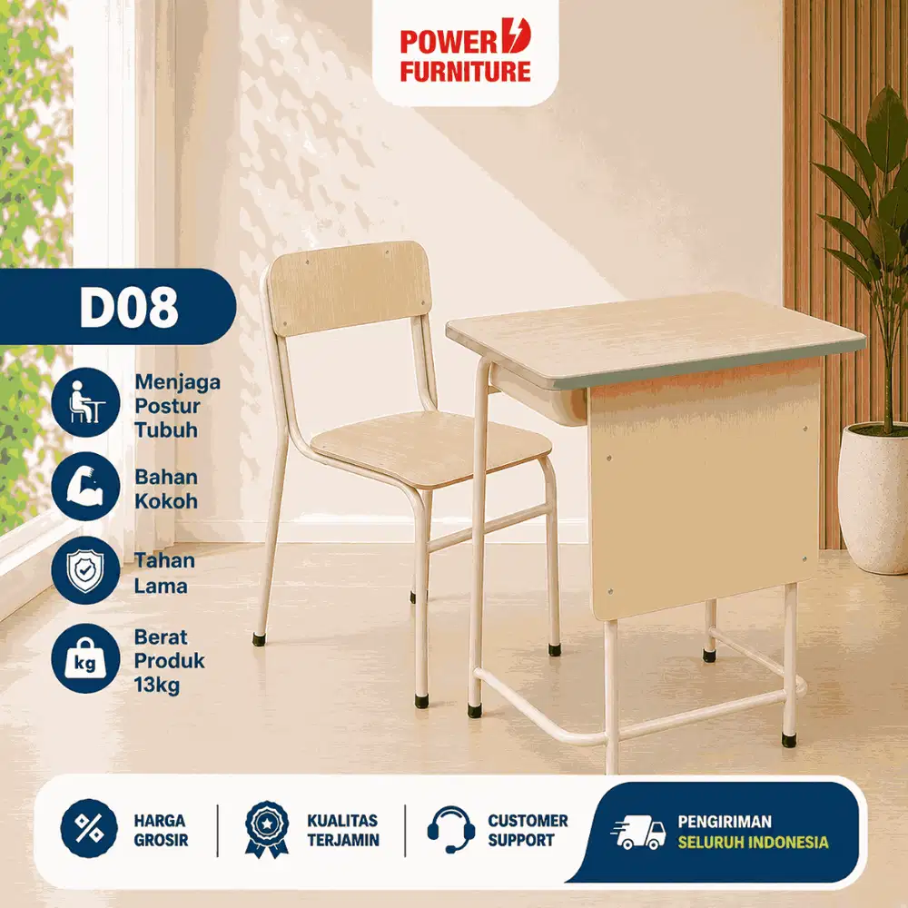 D08 - Meja Sekolah | Bangku Sekolah | Kursi Sekolah Modern