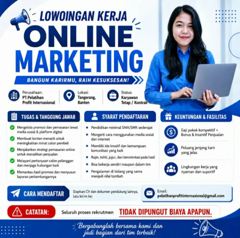 Dibutuhkan Segera Marketing Digital