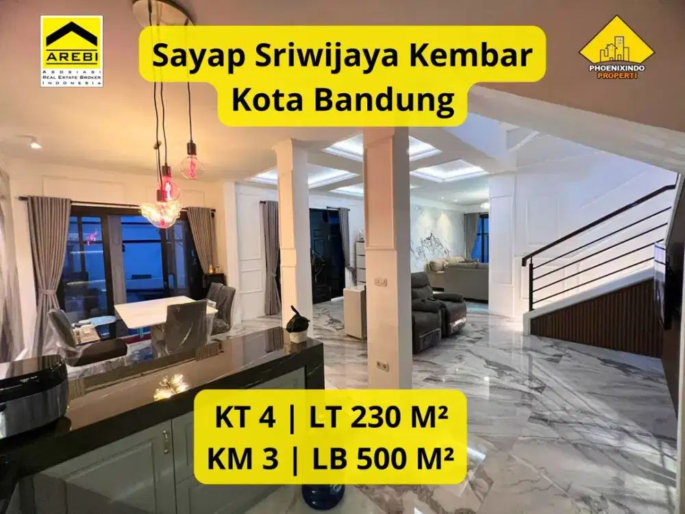 Dilelang Rumah Mewah di Sayap Sriwijaya Kembar (Pasaran 4.2 M)