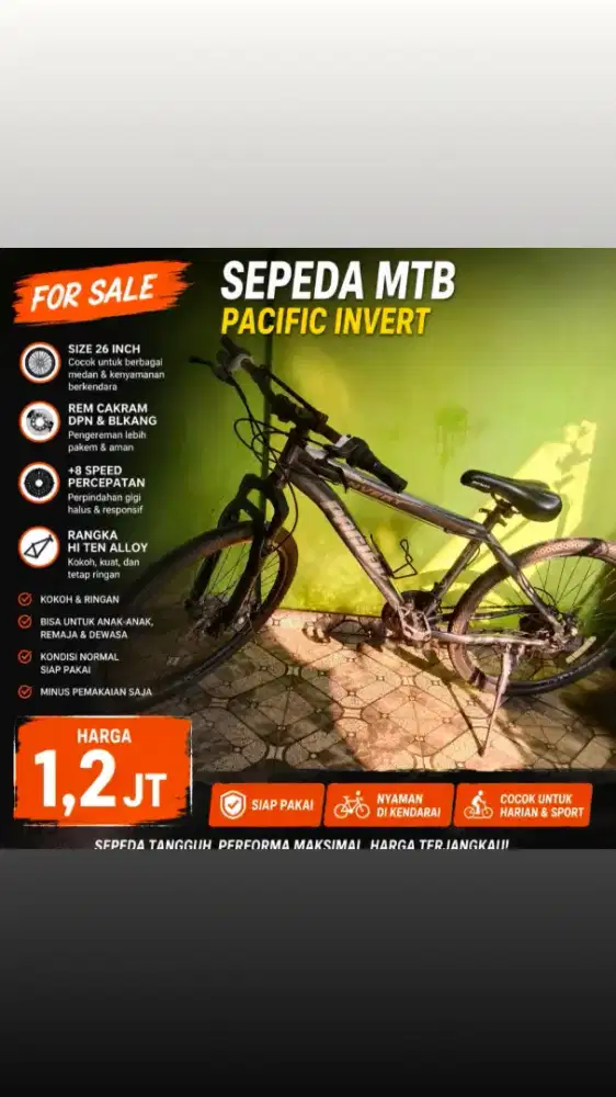 SEPEDA GUNUNG MTB PASIFIC INVERT