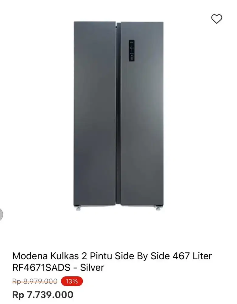 KULKAS MODENA SBS 467liter