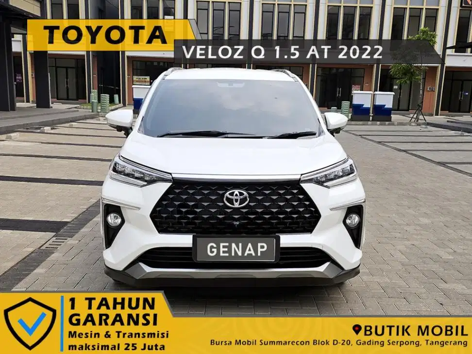 Veloz Q 1.5 AT 2022 Putih . TDP 14 Juta