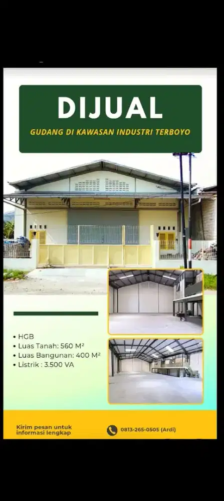 Dijual Gudang di Kota Semarang