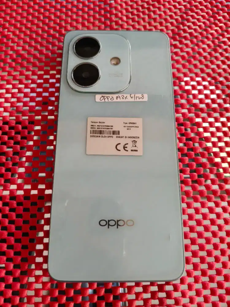 Oppo a3x 6/128 ex garansi resmi lengkap no minus