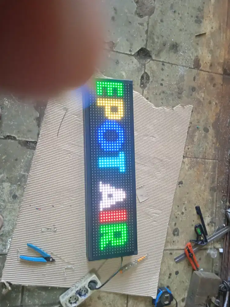 Running text led berwarna UK 20cm x 70 cm